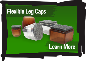 Flexible Chair Leg Caps for Chair Tips & Furniture with Felt